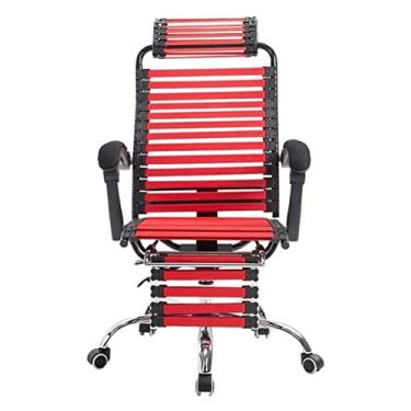Imagem de Cadeira de escritório Reclinável Cadeira giratória com encosto alto Cadeira de escritório ergonômica Cadeira de escritório Cadeira de trabalho para computador Cadeira de jogo Cadeira (cor: vermelha)