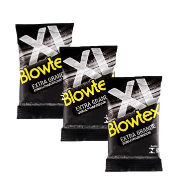 Imagem de Kit 3 Pacotes Preservativo Blowtex Extra Grande C/ 3 Unidades Cada