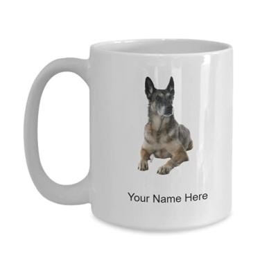 Imagem de Caneca personalizada de cão de pastor-belga - Caneca de café para amantes de cachorro belga - Caneca de café de 425 g