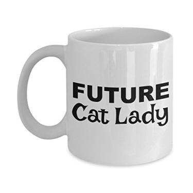 Imagem de Future Cat Lady Gifts â€“ Caneca de café Future Cat Lady â€“ Ideias de presente para damas de gato ou novidade â€“ e aniversário