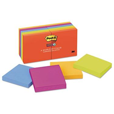 Imagem de MMM65412SSAN – Blocos de notas Post-it em cores elétricas que brilham