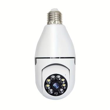 Imagem de JUEDIFX Camera de Segurança e Câmeras de Vigilância Lampada Wifi 2.4G Full HD com Visão Noturna Infravermelha para 360° Câmera Externa/Interna