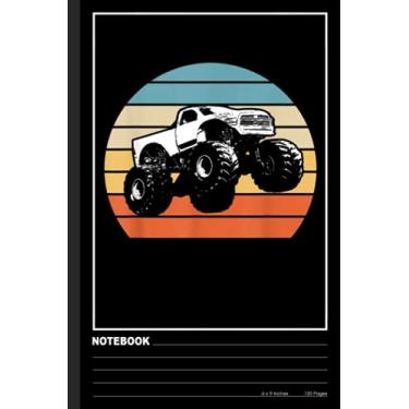 Imagem de Monster Truck American Flag Racing USA Vintage Notebook: Lined journal for big cars, motor sports and monster truck fans - paperback, diary gift for men, women and children