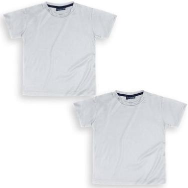 Imagem de Kit 2 Camiseta Dry Fit Infantil Esportes Proteção Uv Branca - Vrasalon