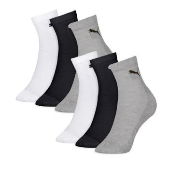 Imagem de Kit 6 Pares Meias Cano Médio Algodão Sport Unissex - Selene, Kit misto
