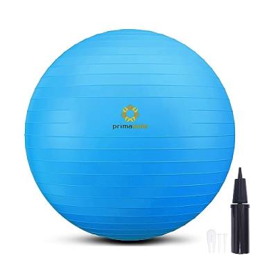 Imagem de PRIMASOLE Bola de exercício para equilíbrio estabilidade fitness treino yoga pilates em casa escritório e academia 75 cm azul
