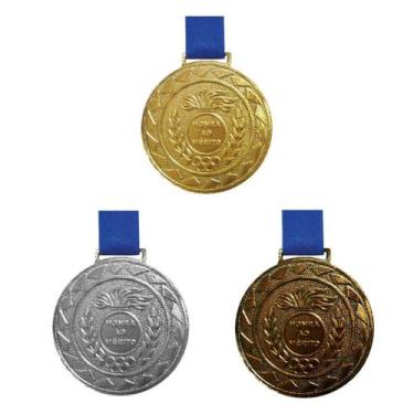 Imagem de Kit C/34 Medalhas Ouro+33Medalhas Prata+33Medalhas BronzeM60 - Crespar