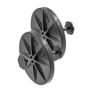 Imagem de Orucase Protetor de rotor de disco - Conjunto de capa de freio a disco de 2 peças para viagens - Proteção de quadro de bicicleta resistente a impactos - Preto