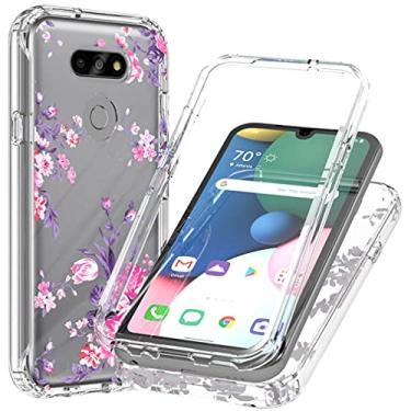 Imagem de Vokuha Capa para LG Aristo 5 Plus/para LG K31/para LG Risio 4/para LG Phoenix 5/para LG Fortune 3 Capa para meninas, capa protetora de TPU transparente floral transparente à prova de choque para LG