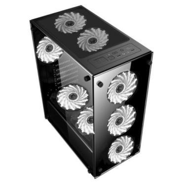 Imagem de Gabinete Gamer Vidro Usb3.0 Xway 01150 Com 8 Fan Cooler, Branco