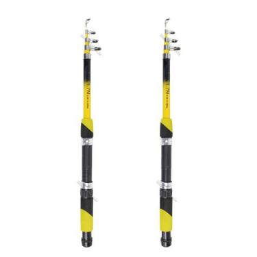 Imagem de Kit 2 Varas Para Molinete Telescópica Com Passador C.W (1,70m) 12-20lb
