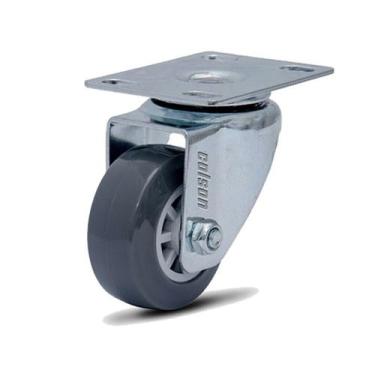 Imagem de Rodízio giratório com placa 2" glp 210bp - colson Pacote com 4 Peça(s)