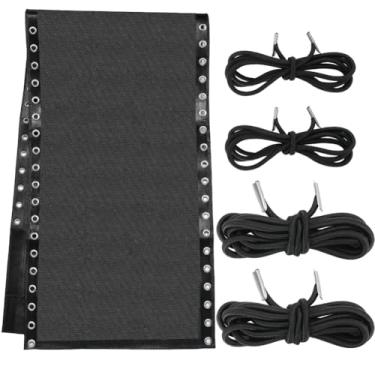 Imagem de GORGECRAFT Tecido de substituição de cadeira de gravidade zero antigravidade dobrável peça de pano preto para reparo de cadeira externa com corda para cadeiras de acampamento, cadeira elástica de