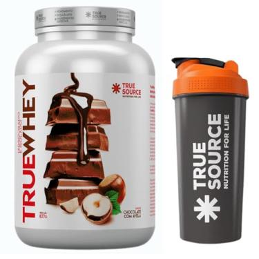 Imagem de Combo True Source Whey Protein Hidrolisado e Isolado c/colágeno Verisol + Coqueteleira oficial (837g, CHOCOLATE COM AVELA) + Coqueteleira Oficial