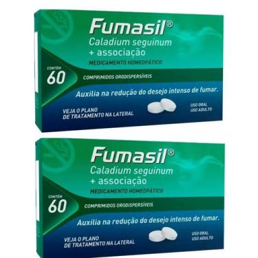 Imagem de Kit 2 caixas de fumasil pare de fumar 60 comprimidos - FQM