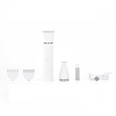 Imagem de Aparador de Pelos,2 em 1 Maquina de Tosar Pet Barbeador elétrico recarregável à prova d'água para cães, gatos, orelhas, olhos e pelos