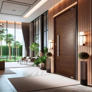 Imagem de Porta Lambri Pivotante de Aluminio 227x115cm com Puxador Reto - CRV