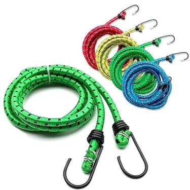 Imagem de Kit 10 Elásticos Extensores Com 1m Cada Para Amarrar Carga Bagageiro Moto Bike Bicicleta