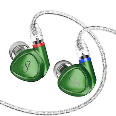 Imagem de SHANLING Fones de ouvido intra-auriculares MG100, iems de driver dinâmico de alta resolução, fones de ouvido audiófilos com fio, cabo MMCX destacável, plugue de 3,5/4,4 mm, bicos de afinação de som