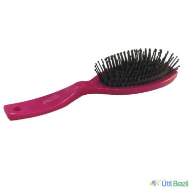 Imagem de Escova Para Cabelo Almofadada Oval Rosa