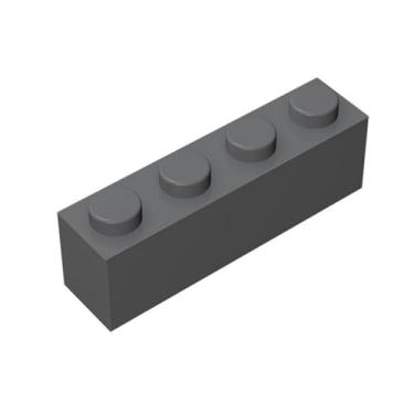 Imagem de Classic Building Brick 1x4, 110 Piece Bulk Brick Block, Compatible with Lego Parts and Pieces 3010 (110 Pcs) (Dark Gray)