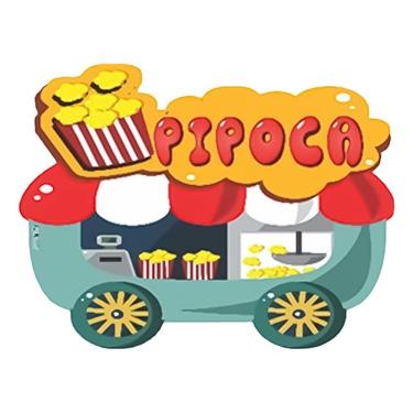 Imagem de Placa Festa Junina Para Barraca Carrinho De Pipoca