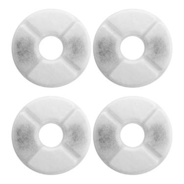 Imagem de Refil Filtro 4 Unidades Carvao Ativado Pet Gato Cachorro Animais Estimaçao Fonte Bebedouro Agua Limpa Potavel