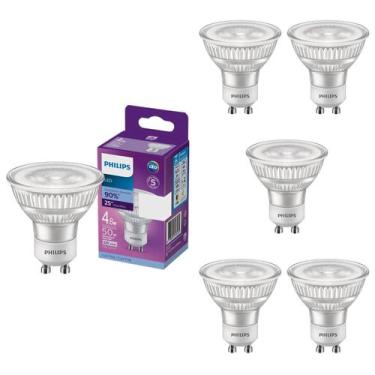 Imagem de 6 Lâmpada Led Dicroica 4.8w Philips GU10 6500k 525lm Fria