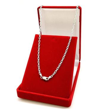 Imagem de Corrente De Prata Colar Cadeado 925 Masculino 3.4mm 70cm