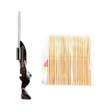 Imagem de Mini Pistola De Palito De Dente Brinquedo Divertido Para Caça Ao Ar Li