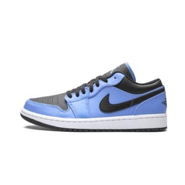 Imagem de Nike Tênis de basquete masculino Air Jordan 1 Low Shoes, Azul universitário/preto-branco, 43