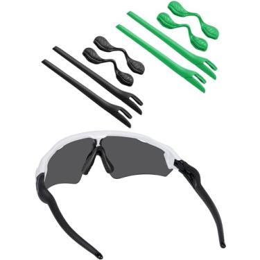 Imagem de BLAZERBUCK Kits de meias de reposição para óculos de sol Oakley Radar EV Series - preto + verde escuro