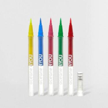Imagem de Kit Caneta Delineadora Flash Color Pen Neon 4you (5 Produtos) - OCÉANE