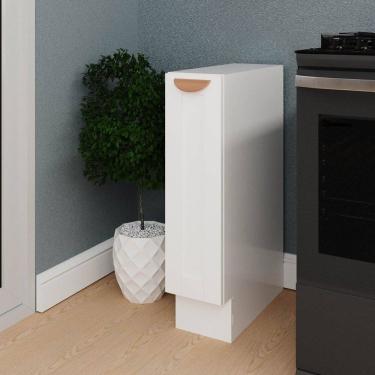 Imagem de Balcão Porta Tempero 20cm sem Tampo Arizona Cabecasa Madeiramadeira Branco