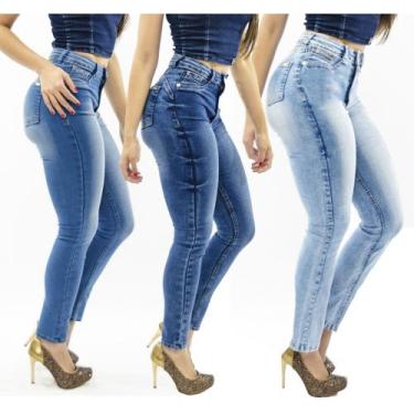 Imagem de 3 Kit C/ Calças Jeans Feminina Lisa e Destroyed - Apollogy, 48