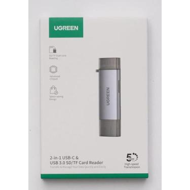 Imagem de Adaptador Tipo C Usb 3.0 Leitor Cartão Memória Otg Galaxy Pc - Ugreen