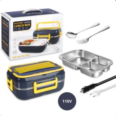 Imagem de Marmita Elétrica Portátil 110V/220V Inox para Carro - ASAF