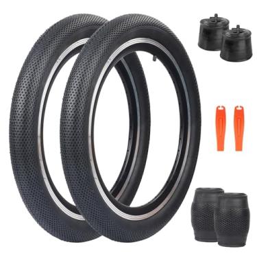 Imagem de MEGHNA Pneu de bicicleta 50,8 cm para crianças 50,8 x 6,1 cm (64-406) Pneu de substituição antiderrapante dobrável para BMX bicicleta de roda pequena bicicleta dobrável infantil mountain bike (preto