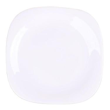 Imagem de Prato de Vidro Sobremesa Quadrado 19cm Plaza Opaline Duralex, Branco, 