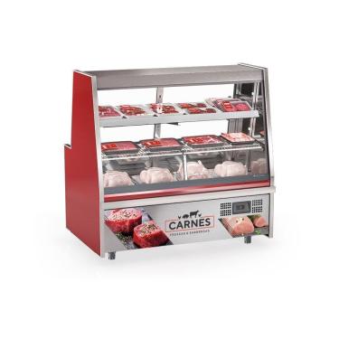 Imagem de Balcão de Frios e Avícola GRTA150 1,5MT Vermelho Gelopar 220v