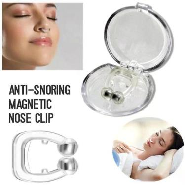 Imagem de Aparelho Anti Ronco Clipe Dilatador Nasal Magnético Durma Bem Melhore 