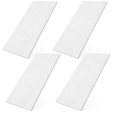 Imagem de Sasylvia 4 peças de painéis refratários para lareira placa de defletor para fogão a lenha 2300F placa de isolamento de fibra de vermiculita peças de reposição para forjas de lareira (61 x 38 x 0,5 cm)