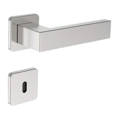 Imagem de Fechadura Bali Interna Roseta Quadrada Inox Escovado 55mm Soprano