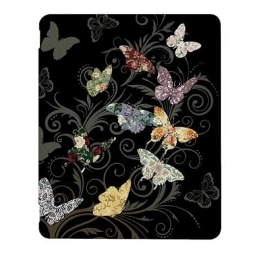 Imagem de Linda capa borboleta de flor compatível com iPad 9ª 8ª geração 10,9 polegadas 2021-2018, capa engraçada com suporte de três dobras + porta-lápis para meninos e meninas, iPad Pro 13 polegadas 2024