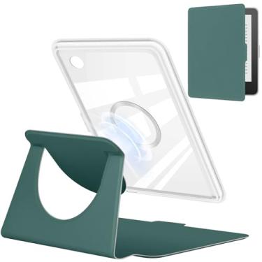 Imagem de YoungMe Capa giratória de 360 graus para Kobo Clara Color 2024 de 15 cm, design magnético destacável, capa protetora com suporte ajustável, traseira transparente com hibernar/despertar automático