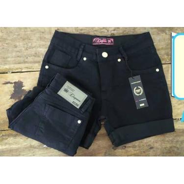 Imagem de Short black jeans lycra - Império da moda 
