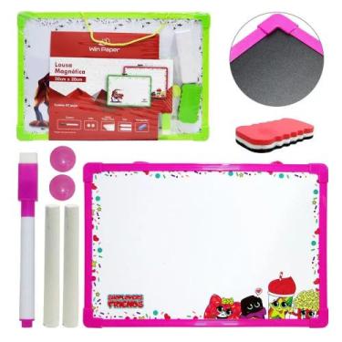 Imagem de Lousa Magnética Infantil Mágica Brc 40x30 Inclui Acessórios - WIN PAPE