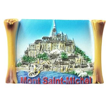 Imagem de Ímã de geladeira 3D Resin Mont Saint-Michel pintado à mão em francês