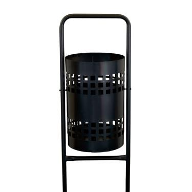 Imagem de Lixeira Pátios Parques Calçada Rua Redonda em Tela 113cm