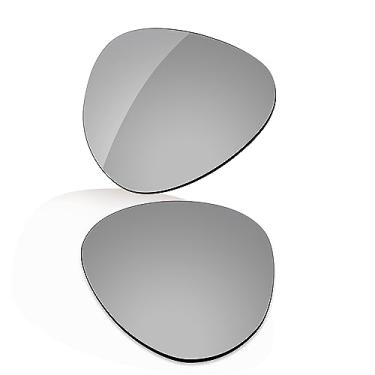 Imagem de LenzReborn Lente polarizada de reposição para óculos de sol RayBan Aviator RB3025 58 mm - cinza prateado - espelhado polarizado